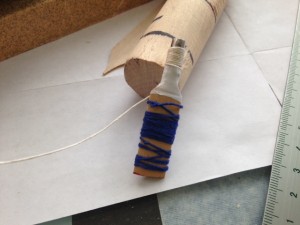 The plumbers tape ensures airtightness before binding with thread for strength.  After this comes the long process of alternately sanding and scraping the blades to nicely tapered shape, adding the wire bridle and further scraping until the reed 'craws' in about C# 